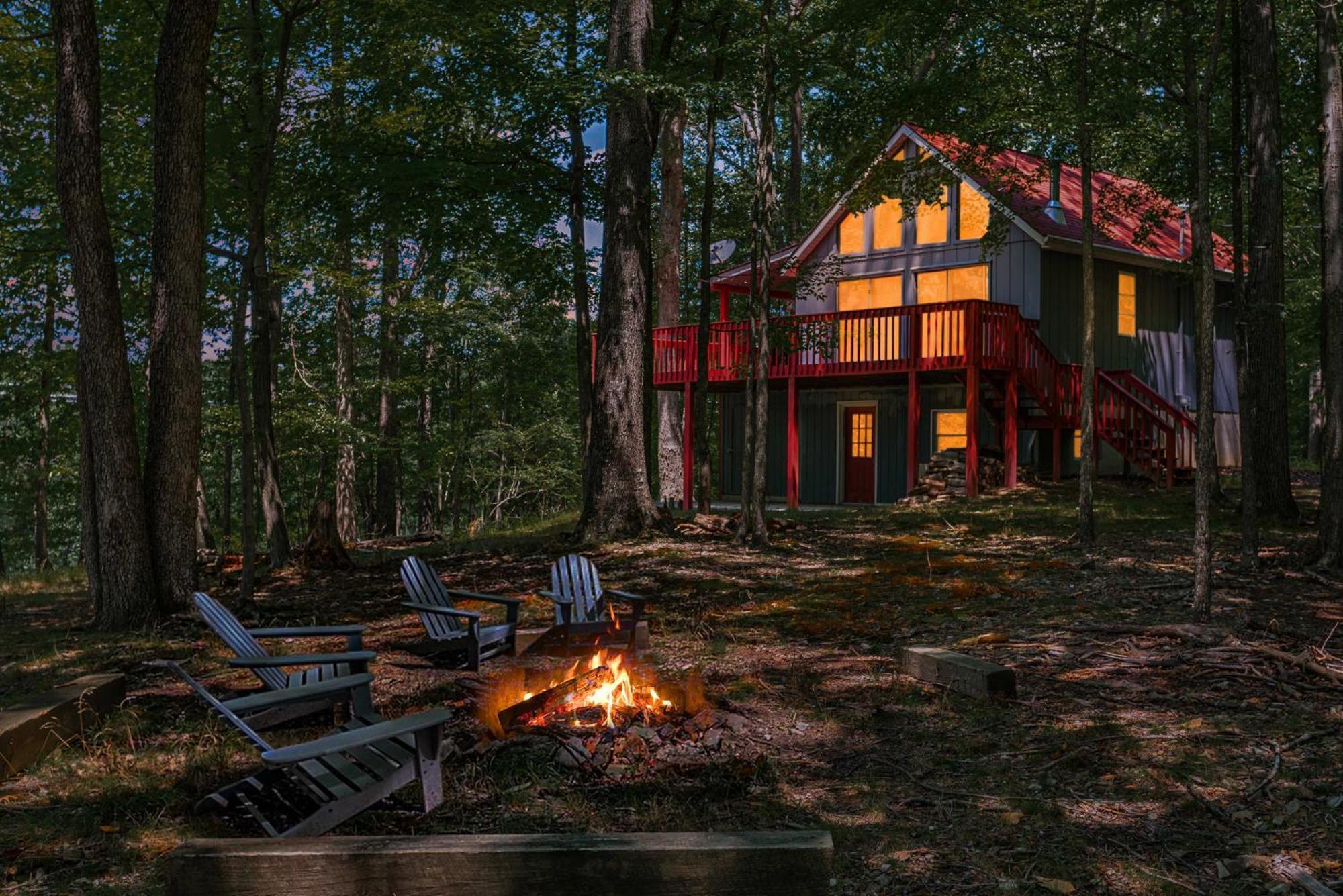 Hot Tub, Large Deck, Wifi, Fire Pit At Chalet Cabin Morton Grove Exterior photo