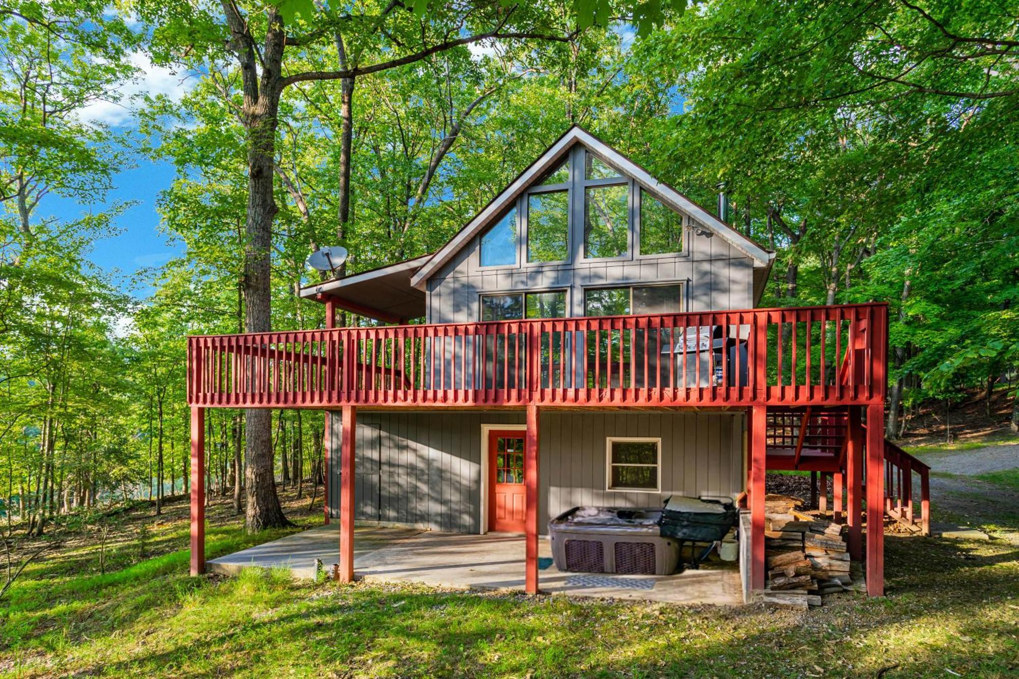 Hot Tub, Large Deck, Wifi, Fire Pit At Chalet Cabin Morton Grove Exterior photo